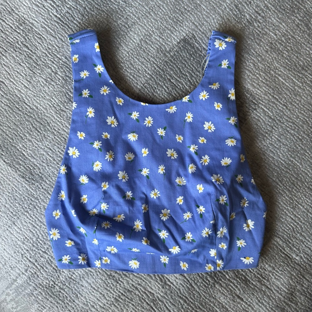 ZARA Foral Print Crop Top